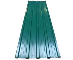 Deuba 12 x Profilblech Trapezblech 129cm x 45cm = 7 m² -Dachblech für Gerätehaus Grün
