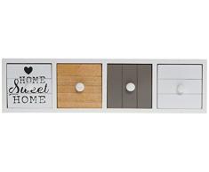 elbmöbel Schmuckkommode Shabby Home Sweet Home Schubladen Mini-Kommode (40x11x11)