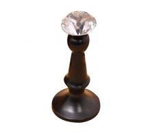 2Pcs Crystal Wall Mounted Haken Vorhang Holdback Coat Display Kleiderbügel für Garment Shop, schwarz