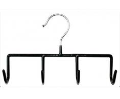 Gürtelbügel schwarz 22 cm 4 Haken Krawattenhalter Gürtelhalter Tuchhalter Krawatten Schals Tücher Garderobe (50 Stück)