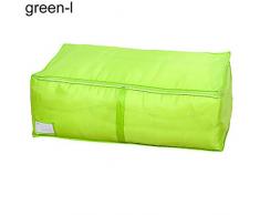 Bluelans groß Bettwäsche Aufbewahrungstasche Kleidung Decke Quilt Closet Kissen Organizer Box Pouch, Oxfordgewebe, grün, Large