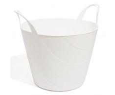 Flexibler Korb Gartenkorb Gummikorb weiss Tragekorb 15 L Einkaufskorb Kunststoff