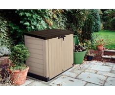 Koll Living Garden Mülltonnenbox 1200 Liter, 1,2 m³ Raumvolumen - wetterbeständiger Stauraum für Zwei 240 Liter Mülltonnen - mit Belüftungssystem