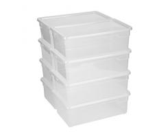 Rotho 6611500096WS Aufbewahrungsboxen 8-er Set Clear Box Lady Shoe 5 l mit Deckel - AppMyBox