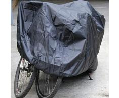 Fahrradabdeckung für 2 Fahrräder, Fahrradschutzhülle Wasserdicht, Fahrradgarage Abdeckhaube Beständig Motorradgarage Schutzbezug, Regenschutz Schutzbezug 210T Anti Dust Regen UV Schutz (Schwarz)