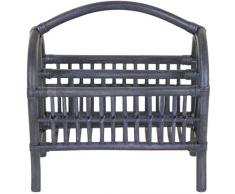 korb.outlet Klassischer Retro Zeitungs-ständer, Magazin-sammler aus Rattan gestäbt, Handarbeit (Dunkel Blau)