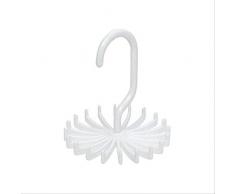 360 Grad drehbarer platzsparender Gürtelhalter 1 PC-Kabelbinder aus Kunststoff Multifunktions-Kabelbinderhalter aus Kunststoff 20 Haken 1 Stück Weiß