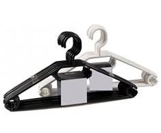 100 Kleiderbügel Kunststoff Weiß mit Antirutschrillen Made in Germany