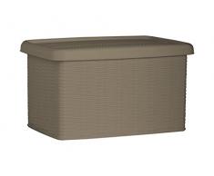 Stefanplast 30032 Mehrzweck-Behälter, Aufbewahren, In Rattanoptik aus Kunststoff, 19 x 29 x 16 cm