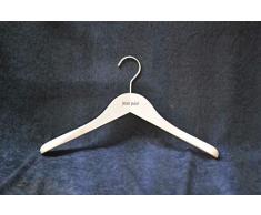 Jean Paul 10x Holzbügel mit Haken 41cm grau Jackenbügel