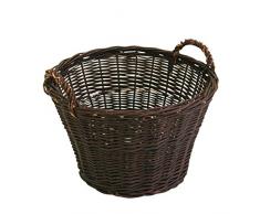 Weidenkorb Erntekorb Kartoffelkorb Dekokorb Weide braun Ø 40 cm, Länge:40 cm