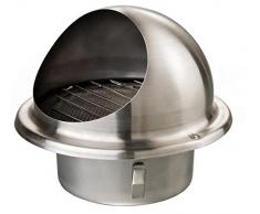 MKK Abluft- Wetterschutzhaube Ø 150 mm Edelstahl Lüftungsgitter Insektennetz Wetterschutz- Gitter Lüftung Haube