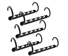 Shackcom 5 Stück Magic Kleiderbügel Platzsparend Raumsparbügel Kleiderhaken Aufhänger Multifunktionshaken Organizer für Kleiderschrank Aufbewahrung Hosen Kleidung HemdenTaschen Gürtel - Schwarz