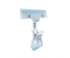 20 x Preisschildhalter Sign-Clip mit Klammer/Preisschildklammer/Vorteilspaket /zum Anstecken an Füllkörbe/Verkaufsständer/Gastronomie/Bäckerei/Einzelhandel