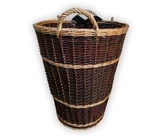 Alpenfell Tragekiepe Oval aus Weide, KIEPE Rückenkiepe Tragekiepe Weidenkorb Holzkorb Erntekorb, Handarbeit, sehr stabil - 3 Verschiedene Größen (Mittel)