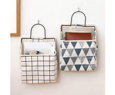 Wankd Magazinhalter, Zeitungshalter, 1PCS Metall Baumwolle und Leinen Magazin Zeitungshalter Wand hängend Zeitschriftenständer Feilenhalter dekorativen Lagerbehälter Veranstalter (Weiß)