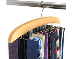 Hochwertiger Krawattenhalter aus Holz für 24 Krawatten Hangerworld