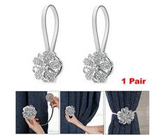 ANTOPY 2 stücke Elastische Vorhang Clips Vorhang Raffhalter Schnalle Starke Magnetische Halter Verstellbare Federbügel Krawatte Band Dekorative
