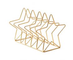 joyMerit Magazinständer Metall Zeitungsständer Prospekthalter Magazinsammler 20 x 14 x 13 cm - Gold