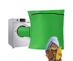 TsunNee Haustier Wäschesack Petwear Wäschesack Hund Katze Waschtasche für Handtücher Decken Spielzeug Grün