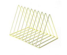 Zacha Buch Rack Einfach Nordisch Regal Multi Lagen Schreibwaren Heimbüro Dokument Halter Feile Zeitschriften Schmiedeeisen Aufbewahrung Organizer Dekoration Desktop (Trianglerose Gold)