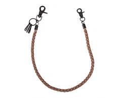 XHXseller Schlüsselanhänger, 64 cm, zum Aufhängen, PU-Leathe Zubehör, Geldbörse, Gürtelring, Clip, Schlüsselanhänger, Tasche, Schlüsselanhänger, nicht null, braun, Free Size
