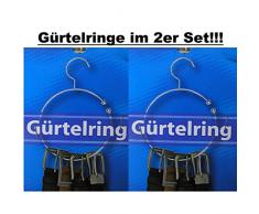 GP 2X Gürtelringe Gürtelhalter Schalring Kravattenbügel Bügel Schalhalter Silber