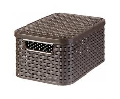 Curver 03617-210-00 Aufbewahrungsbox Style mit Deckel S, 7 L, dunkelbraun