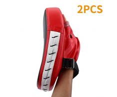Boxen Punch Mitt Pads MMA Karate Muay Thai Treten Pad Fokus Ziel Kissen Pu-Leder 2 Stücke