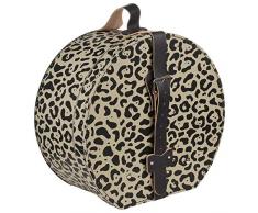 Hutschachtel Leomuster Hutbox Hutkoffer (One Size - beige)