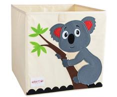 ELLEMOI Aufbewahrungsboxen für Kinderzimmer Große Kapazität Faltbar Aufbewahrung Spielzeug, Kleidung, Schuhe Aufbewahrungsbox (Koala)