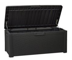 TOOMAX Auflagenbox Kissenbox mit Kissen, Anthrazit, 148 x 72 x 64 cm