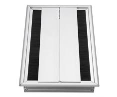 Tutoy Desktop Sockel Aluminium Box Steckdose Box Kabelaufbewahrung Box Hidden Tabletop Klapp Draht Box - weiß