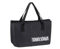 Filztasche mit lustigen Sprüchen für Kaminholz Einkaufstasche Zeitungskorb Shopper aus Filz faltbar Kaminholztasche Filzkorb (Schnick Schnack)