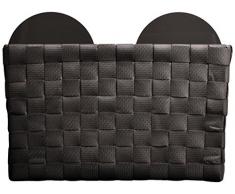 Wenko 20382100 Static Loc Aufbewahrungskorb Fermo, Badkorb, Befestigen ohne bohren, Kunststoff-Polypropylen, 20,5 x 14,5 x 14 cm, schwarz