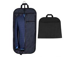 Anpro Anzugtasche Kleidersack mit Schuhbeutel, Anzughülle Kleiderhülle Anzugsack Hochwertig für Anzug und Kleid zum Reisen, 112cm x 57cm, MEHRWEG