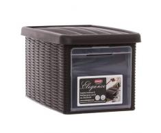 Stefanplast 30021 Mehrzweck-Behälter, Aufbewahren, In Rattanoptik aus Kunststoff, 19 x 29 x 16 cm