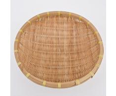 Dadeldo Living & Lifestyle Schale rund Bambus Design 13x37x37cm natur Asia Dekoration