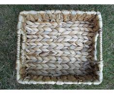 Regalkorb, Besteckkorb, Weinablage aus Wasserhyazinthe, ca. 22,5 x 19,5 x 7,5cm