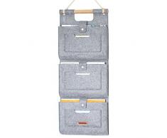 Wandorganizer Filz Hängeorganizer für Magazine LuckySign® (Hellgrau)