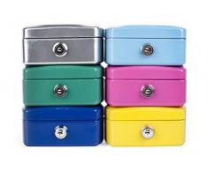 Geldkassette, Spardose für Kinder, Minigeldkassette Tresor Safe Sparbüchse, Farbe: hellblau