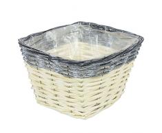 Natur Blumentopf 20,5 x 20,5 cm grau Schale ökologisch Korb Flechtweide