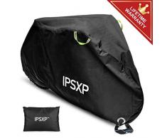 IPSXP Fahrradabdeckung, Draussen Fahrrad Schutzhülle Fahrradgarage Fahrradschutzhülle mit Abschließbar Loch für 29 Zoll Universal Fahrrad Mountainbikes Rennräder Motorrad (208 x 112 x 76 cm)