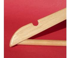 10-STÜCK Kleiderbügel Garderobenbügel mit Hosenstange aus MASSIV-HOLZ