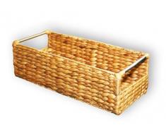 KMH®, Extra schmale Korb-Box aus geflochtener Wasserhyazinthe (#204034)