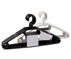 20 Kleiderbügel Kunststoff Weiß mit Antirutschrillen Made in Germany