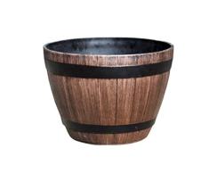 Pflanzentopf In Weinfass-Design, Pflanzkübel Holzfass, Holzfass Weinfass Halbiert Aus Eichen Holz Fass Als Pflanzkübel Oder Miniteich,Weinfass Eichenfass Kunststoff Bottich Blumenkasten Trog Zuber