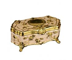 Uesae Vintage Schmuck Aufbewahrung Ordnungshelfer Wattestäbchen Aufbewahrung Q-Tip Halter Wattestäbchen Dispenser Legierung 9,5 * 5,5 * 4,5 cm (C)