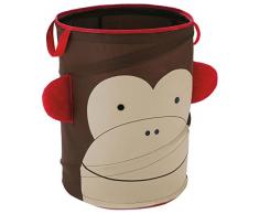 Skip Hop Zoo Spielzeugaufbewahrung, faltbare Spielzeugtonne, zum Verstauen und Organisieren, mehrfarbig, Affe Marshall