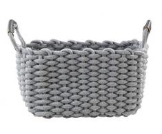 Home4You Aufbewahrungskorb Dekokorb Regalkorb Pria 11 | Baumwolle | Grau